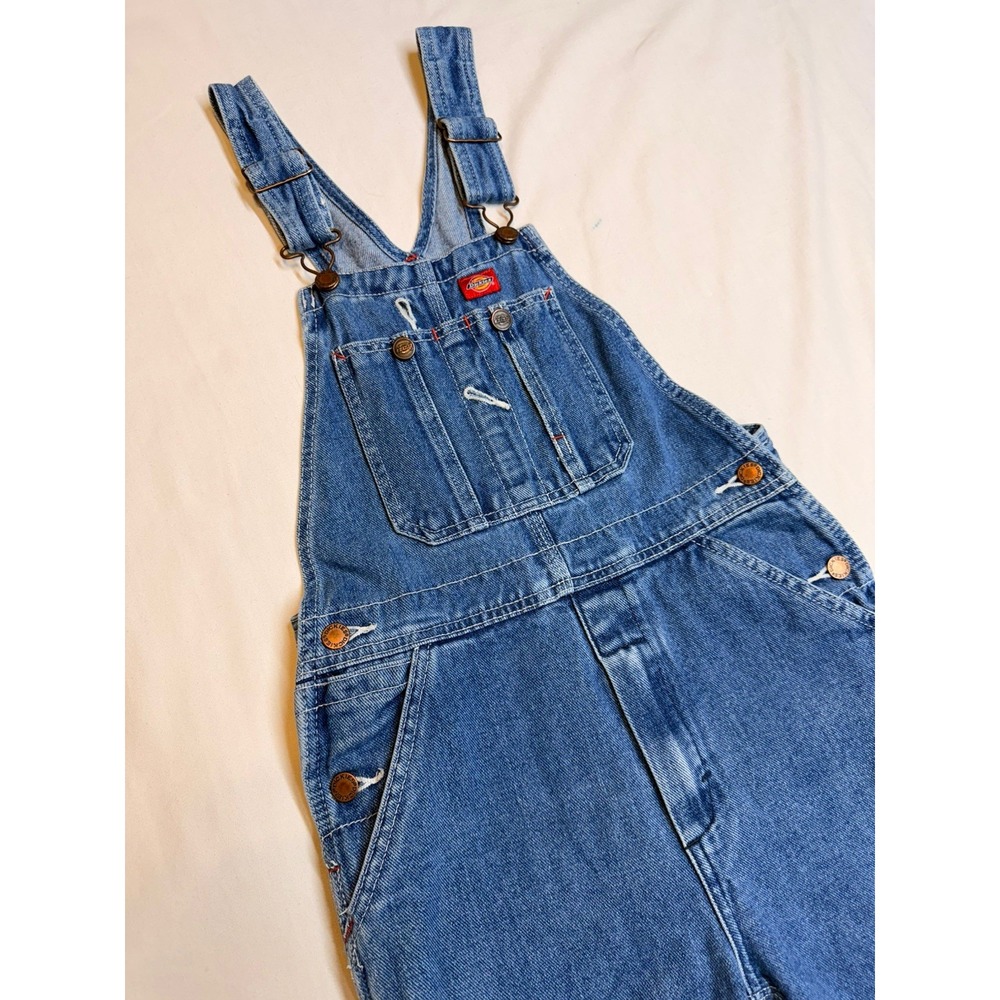 Dickies Overalls size Medium Blue Denim Carpenter Workwear Youth
